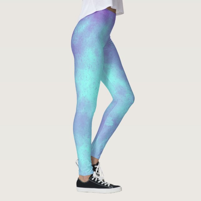 Leggings Estilo Storm efecto nube azul morado (Derecha)