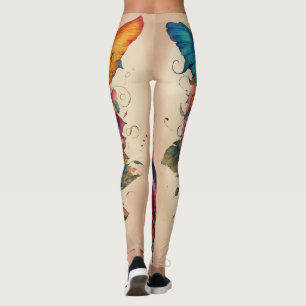 Leggings estilo tatuaje espíritu místico y mágico colorido