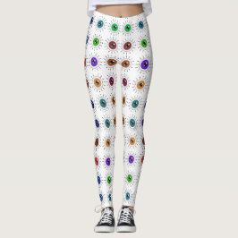 Leggings Estilos Art Nouveau Estilos Floral Leyendas impres
