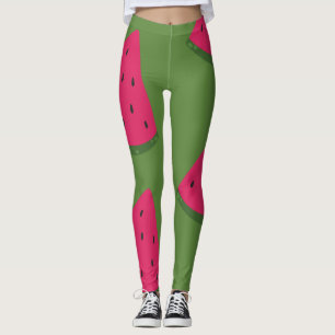 Leggings Estilosas garras de sandía de oliva