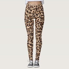 Leggings Estiloso animal marrón Imprimir leggantas de yoga
