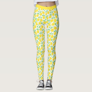 Leggings Estiloso Cute Lemon Fruit Orchard Amarillo Yoga