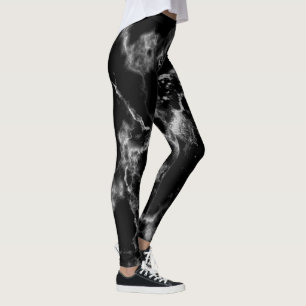 Leggings Estilosos motivos de mármol blanco y negro, adorn