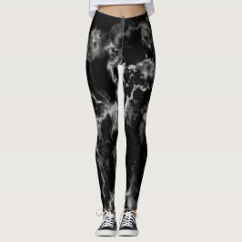 Leggings Estilosos motivos de mármol blanco y negro, adorna