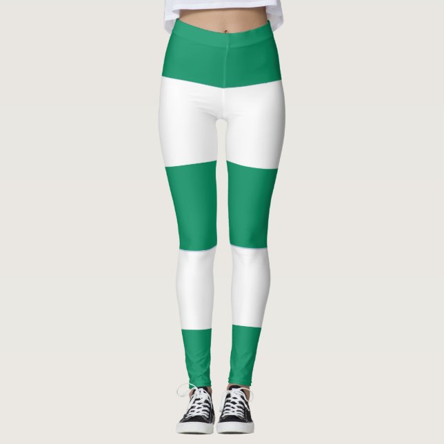 Leggings Estípidos verdes y blancos (Anverso)