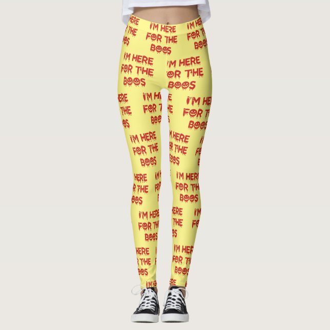 Leggings Estoy aquí para el BOOS (versión roja) (Anverso)