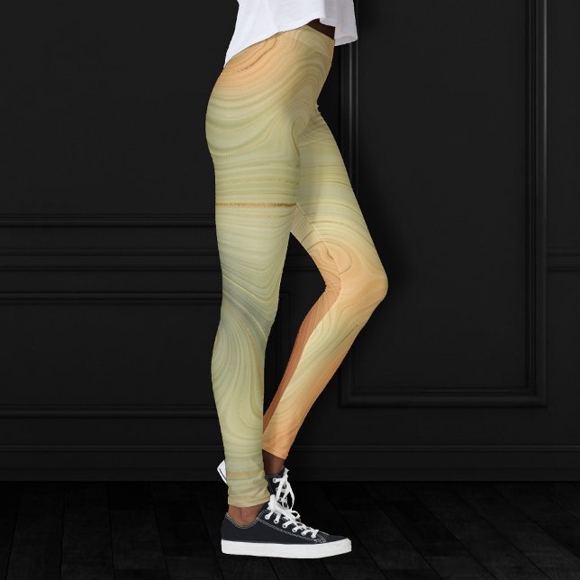Leggings Estratos dorados | Agato verde Naranja quemado por (Subido por el creador)