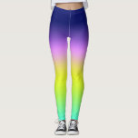 Leggings Estrecho de colores de primavera verde amarillo oc<br><div class="desc">Ombre color de primavera verde amarillo púrpura color de verano derecha nido fluorescente gradiente arco iris</div>