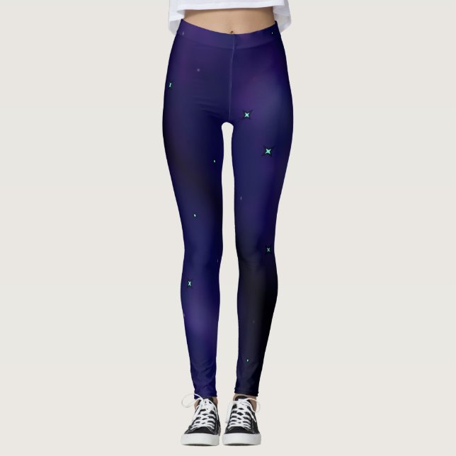 Leggings estrella azul noche iluminada (Anverso)