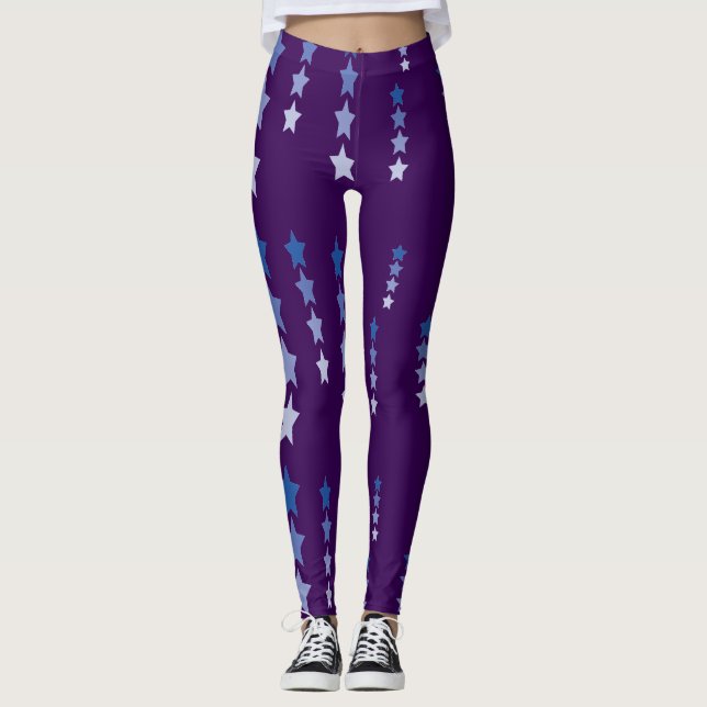 Leggings Estrella azul oscuro y claro (Anverso)