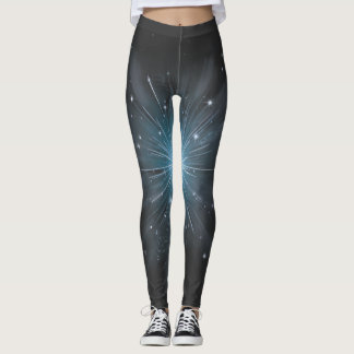 Leggings Estrella Celeste Azul Explosión de Luz Cósmica