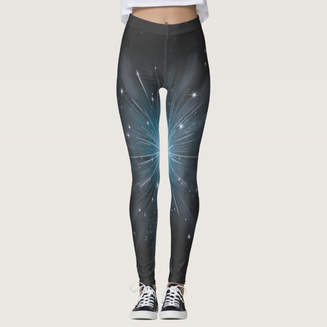 Leggings Estrella Celeste Azul Explosión de Luz Cósmica (Anverso)