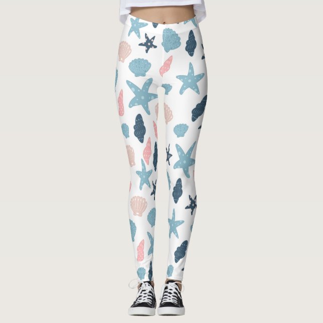 Leggings Estrella de mar náutica (Anverso)