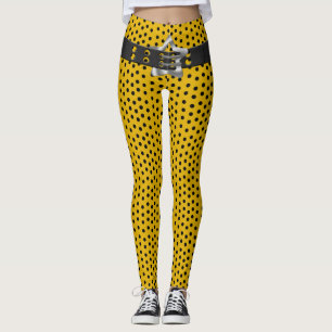 Leggings Estrella del cinturón negro de la cadera - Polka n