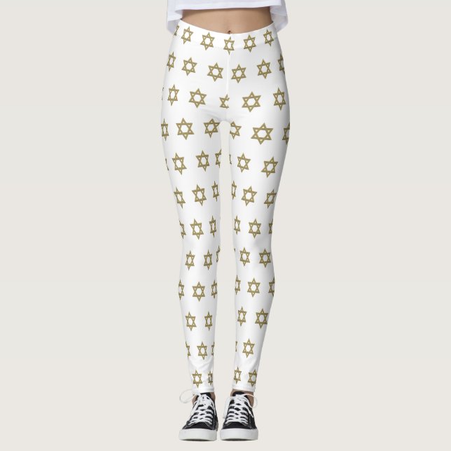 Leggings Estrella dorada de David Seamless (Anverso)