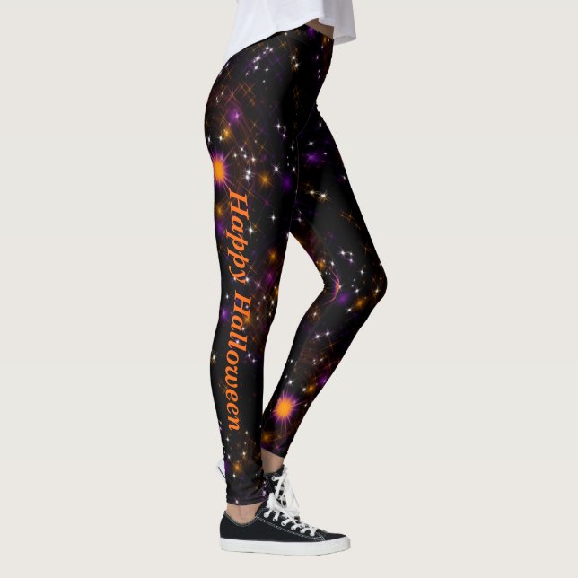 Leggings Estrella espumosa Sky Halloween Naranja y morada (Derecha)