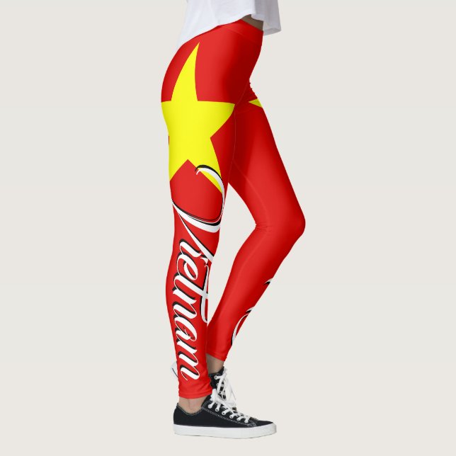 Leggings Estrella impresionante de la bandera de Vietnam (Derecha)