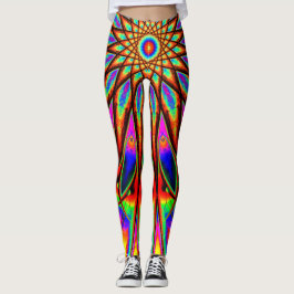 Leggings Estrella psicodélica del arco iris