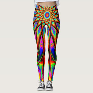 Leggings Estrella psicodélica del arco iris