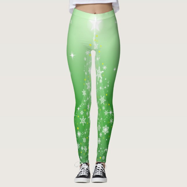 Leggings Estrella verde estética de vacaciones navidades (Anverso)