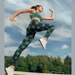 Leggings Estrella verde oscura práctica<br><div class="desc">Disfruta de esta linda legión práctica con un color negro y verde y un patrón de estrella abstracto. El color del patrón es degradado de azul a verde . Serán increíbles para entrenamiento de fitness,  yoga,  patrón</div>