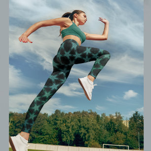 Leggings Estrella verde práctica oscura