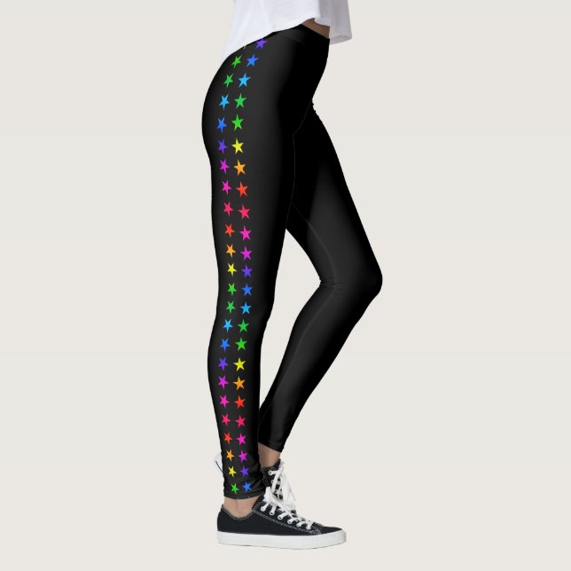Leggings Estrellas arcoiris Carreras tiras LGBTQ+ (Derecha)