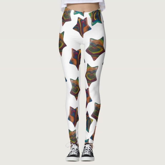 Leggings Estrellas arcoiris múltiples (Anverso)