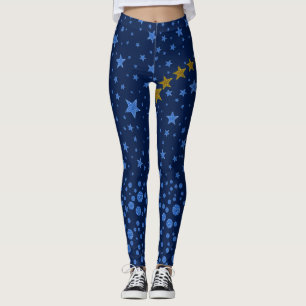 Leggings Estrellas azules espumosas en azul