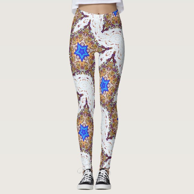Leggings estrellas azules multicolor (Anverso)