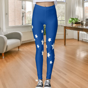 Leggings Estrellas blancas azules