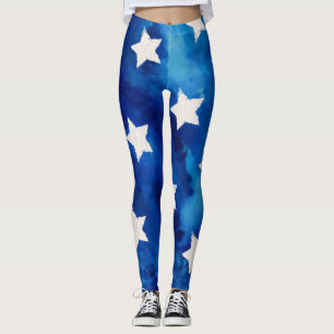 Leggings Estrellas blancas en color azul