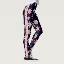Leggings Estrellas brillantes rosas en personalizado person