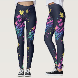 Leggings Estrellas Coloridas Geniales Fuegos Artificiales P