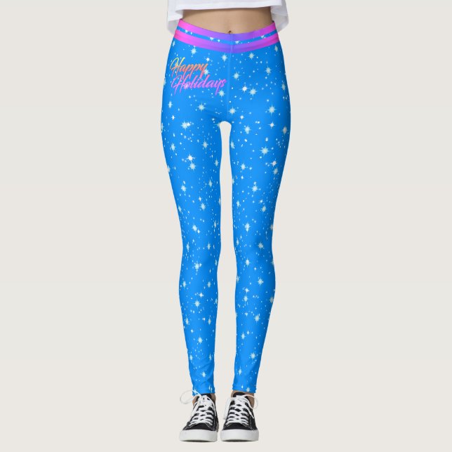 Leggings Estrellas / Copo de nieve / Navidades encendidos - (Anverso)