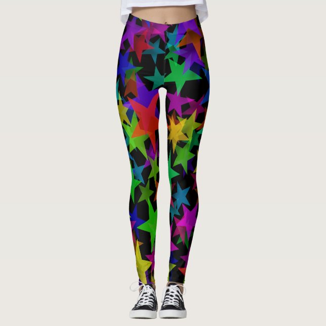 Leggings Estrellas de arcoíris geniales (Anverso)