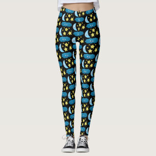 Leggings Estrellas de canto, personalizado de luna y nube