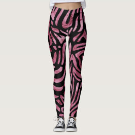 Leggings Estrellas de cebra rosa y turbia