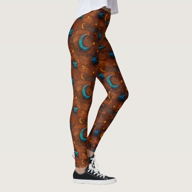 Leggings Estrellas de cuero con herramientas y piernas para (Derecha)