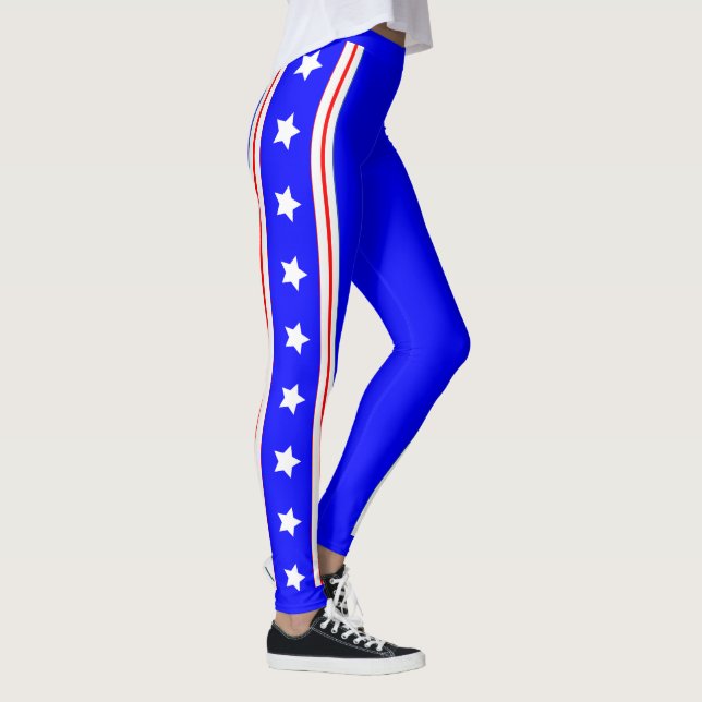 Leggings Estrellas de EE.UU. y Stripes Patriot Blue (Derecha)