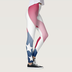 Leggings Estrellas de la bandera estadounidense en franjas 