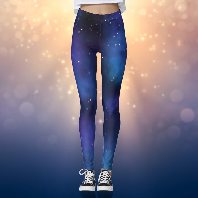 Leggings Estrellas de la nebulosa espacial (Subido por el creador)
