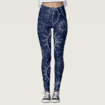 Leggings Estrellas de luna azul mágico celestial<br><div class="desc">Leggings</div>