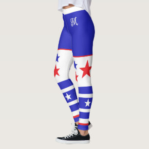 Leggings Estrellas de monograma y rayas