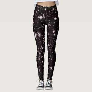 Leggings estrellas de noche negra