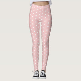 Leggings Estrellas del rosa y del blanco