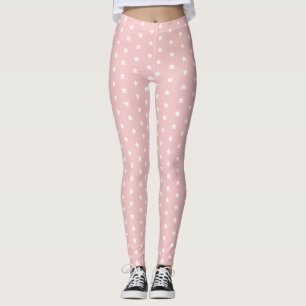 Leggings Estrellas del rosa y del blanco