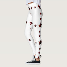 Leggings Estrellas Deslumbrantes Impresión Cómoda Elástica 