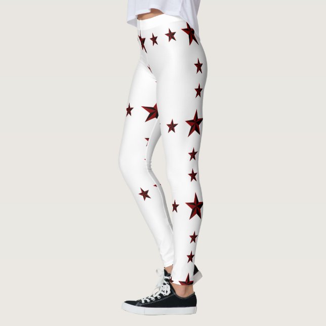 Leggings Estrellas Deslumbrantes Impresión Cómoda Elástica  (Izquierda)