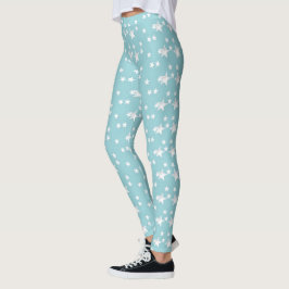 Leggings Estrellas elegantes de color gris y blanco